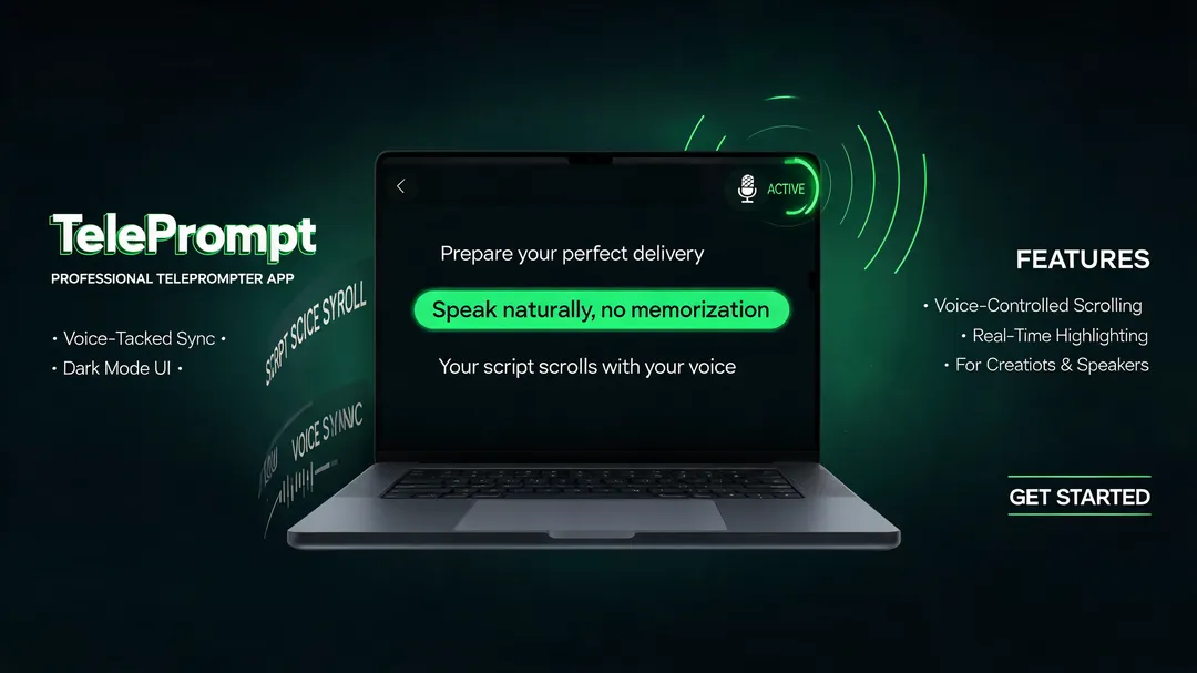 TelePrompt: Free Online Teleprompter preview