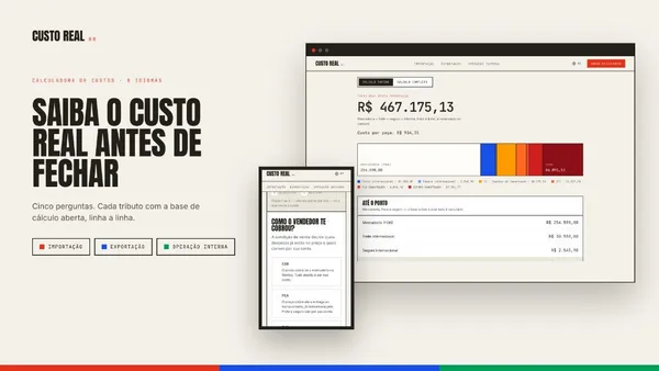 Custo Real BR template preview