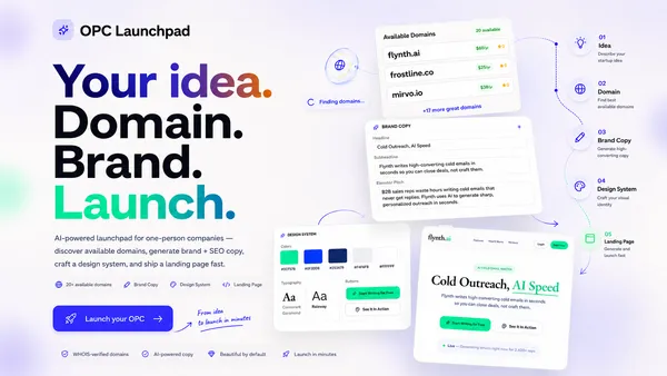 OPC Launch Builder template preview