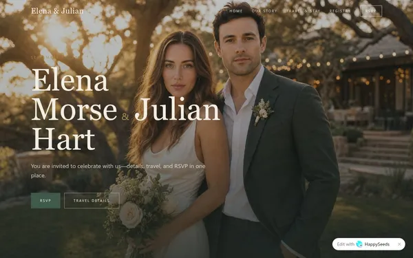 Digital Wedding Invite template preview