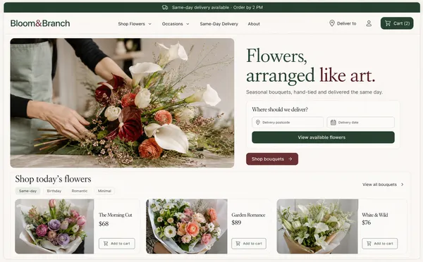 Local Flower Shop template preview