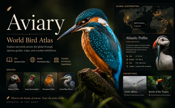 Rare Bird Exhibit template preview